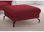 Hocker SIT & MORE "Fashion", rot (bordeaux), B:89cm H:45cm T:89cm, Hocker, Hocker, inklusive Federkern, mit hochwertigen, schwarzen Metallfüßen