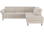 Ecksofa HOME AFFAIRE "Calypso L-Form", beige (linen), B:259cm H:85cm T:227cm, 100% Polyester, Sofas, Ecksofa, mit Relaxfunktion motorisch im Sofa 2,5- Sitzer