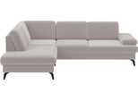 Ecksofa SIT & MORE "Morris L-Form, inkl. Sitztiefenverstellung", grau (elefant), B:262cm H:82cm T:212cm, 100% Polyester, Sofas, Ecksofa, wahlweise mit Armteilverstellung, Bettfunktion & Bettkasten