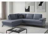 Ecksofa SIT & MORE "Morris Jubi, Ottomane, Breite 238 cm", graublau, B:238cm H:83cm T:202cm, Sofas, Ecksofa, mit Armteilfunktion, wahlweise mit Schlaffunktion