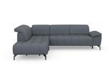 Ecksofa SIT & MORE "Cool L-Form", blau (blaugrau), B:272cm H:79cm T:220cm, Sofas, Ecksofa, wahlweise mit Kopfteilverstellung und Vorziehsitz motorisch