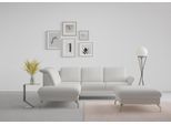 Ecksofa SIT & MORE "Fashion L-Form", grau (hellgrau), B:250cm H:84cm T:207cm, Sofas, Ecksofa, wahlweise mit Kopfteilverstellung, Vorziehsitz, motorisch, Nickelfüße