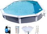 Schwimmbecken KWAD "»Supreme« all in Premium Folie", beige (braun, farbe innen: sand), B:360cm H:132cm L:610cm, Schwimmbecken, Schwimmbecken, BxLxH: 360x610x132cm, inkl. Bodenisolationsset