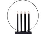 Eglo , Schwarz , Holz, Metall, Kunststoff , Eiche , 7.5x45x42 cm , Kippschalter , Dekoration, Kerzen, LED-Kerzen