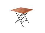 Gardenson , Braun, Schwarz , Holz, Metall , Eukalyptusholz , Hartholz , quadratisch , 80x74x80 cm , FSC 100% , gastro- und objekttauglich, klappbar, regenabweisend, UV-beständig, wetterfest, platzsparend , Gartenmöbel, Gartentische, Gartentische