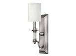 Elstead Lighting , Nickelfarben , Metall, Glas, Textil , 17.1x45.1x11.4 cm , Grüner Punkt, RoHS , Beleuchtung, Innenleuchten, Wandleuchten, Wandleuchten