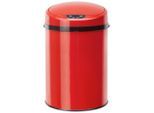 Echtwerk , Rot , Metall, Kunststoff , 9 l , 37.5 cm , Haushalt, Entsorgung, Abfalleimer, Mülleimer
