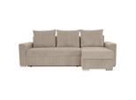 Livetastic , Taupe , Textil , Füllung: Schaumstoffflocken , seitenverkehrt montierbar, L-Form , 239x141 cm , Schlafen auf Sitzhöhe ,