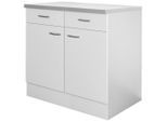 FlexWell , Weiß , Holzwerkstoff , 1 Fächer , 2 Schublade(n) Schubladen , einzeln stellbar , 80x85x60 cm , Made in Germany , individuell planbar ,