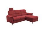 Livetastic , Rot , Textil , Uni , Ottomane rechts, L-Form , 231x165 cm , Made in EU , Herz-Waage-Funktion, USB-C-Anschluss ,