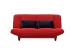 Mid.you , Rot , Textil , Füllung: Schaumstoffflocken , 200x88x90 cm , Made in EU , Schlafen auf Sitzhöhe, Rücken echt , Wohnzimmer, Sofas & Couches, Schlafsofas, Schlafsofas