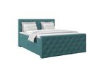 James Wood , Petrol , Textil , H3 , 7-Zonen , 160x200 cm , gepolstertes Kopfteil, Topper durchgehend, in verschiedenen Größen erhältlich, Matratze in verschiedenen Härtegraden erhältlich ,