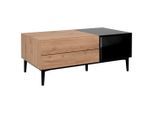 Mid.you , Schwarz, Eichefarben , Holzwerkstoff , 1 Schublade(n) Schubladen , rechteckig , 55x40x100 cm ,
