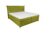 Möbelix , Grün , Textil , H1 , 180x200 cm , Topper durchgehend , Schlafzimmer, Betten, Boxspringbetten