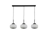 Möbelix , Schwarz, Weiß , Metall, Glas , 104x130x24 cm , höhenverstellbar , Beleuchtung, Innenleuchten, Hängeleuchten, Hängeleuchten mehrflammig