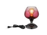 Globo , Klar, Brombeere , Metall , rund , 20.5 cm , CE , Wippschalter , Beleuchtung, Innenleuchten, Tischlampen, Tischlampen