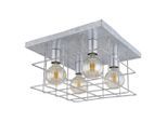 Globo , Zinkfarben , Metall , quadratisch , 40x26x40 cm , CE ,