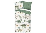 Möbelix , Mehrfarbig , Textil , Dinosaurier , 135x200 cm , atmungsaktiv , Kinder- & Jugendzimmer, Kinderbettwäsche