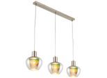 Möbelix , Mehrfarbig, Champagner, Transparent , Metall, Kunststoff, Glas , 18x120x86 cm , Beleuchtung, Innenleuchten, Hängeleuchten, Hängeleuchten mehrflammig