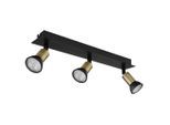 Globo , Schwarz, Goldfarben , Metall , 6x9x40 cm , CE , verstellbare Spotlights , Beleuchtung, Innenleuchten, Strahler & Spots