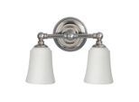 Elstead Lighting , Chromfarben , Metall, Glas , 33x24.8x15.2 cm , Grüner Punkt, RoHS , LED-Leuchtmittel austauschbar , Beleuchtung, Innenleuchten, Badezimmerlampen, Badezimmer-Wandleuchten