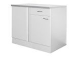 FlexWell , Weiß , Holzwerkstoff , 1 Fächer , 1 Schublade(n) Schubladen , 110x85x60 cm , Made in Germany , individuell planbar , Küche, Küchenblöcke, Küchenschränke, Küchenunterschränke