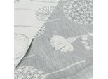 Halbleinen-Jacquard "Pusteblumen", silber