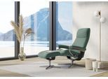 Relaxsessel STRESSLESS "View", grün (aqua grün paloma), B:78cm H:108cm T:78cm, Leder PALOMA: PALOMA ist ein durchgefärbtes Semianilin-Möbelleder mit natürlicher Narbung., Sessel, Relaxsessel, mit Cross Base, Größe S, M & L, Holzakzent Schwarz