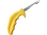 Austernmesser SWISSMAR "Shucker Paddy", gelb (gelb, silberfarben), Edelstahl, Kochmesser, Edelstahl/rutschfester PP-Griff, für Rechts- u. Linkshänder