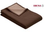 Wohndecke IBENA "Cotton Pur", braun (kakao, taupe), B:140cm L:200cm, Baumwolle, Wohndecken, Wohndecke, in trendigen Farben