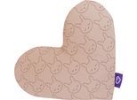 Babykissen TRÄUMELAND "Kuschelkissen Herz", Baby, Gr. B/L: 30cm x 38cm, 1 Stk., rosa (beige, gemustert), Baumwolle, gemustert, Dekokissen_Sitzkissen_Kissenhüllen