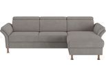 Ecksofa HOME AFFAIRE "Calypso L-Form", grau, B:260cm H:85cm T:172cm, 100% Polyester, Sofas, Ecksofa, mit motorischen Funktionen im Sofa und Recamiere