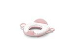 Lorelli Toilettensitz Rückenlehne Handgriff gepolstert, Spritzschutz, Kunststoff rosa weiß