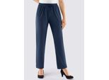 Jerseyhose CLASSIC BASICS, Damen, Gr. 24, Kurzgrößen, blau (marine), 100% Polyester, unifarben, lang, Hosen Jerseyhose