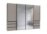Mid.you , Sahara , Glas, Holzwerkstoff , 5 Fächer , 6 Schublade(n) Schubladen , 300x216x65 cm , BQ - Bündnis für Qualität, Made in Germany, DIN EN ISO 9001 , umfangreiches Zubehör erhältlich, in verschiedenen Größen erhältlich, in verschiedenen Holzdekoren erhältlich, Schrankfront mit Spiegel ,