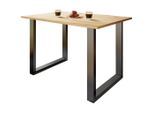 Mid.you , Schwarz, Honigeiche , Holzwerkstoff , rechteckig , 50x76x140 cm , Büromöbel, Schreibtische, Schreibtische