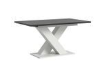 Mid.you , Grau, Weiß, Dunkelgrau , Holzwerkstoff , rechteckig , 90x76x150-190 cm , FSC MIX , ausziehbar , Esszimmer, Esszimmertische, Esstische, Esstische ausziehbar