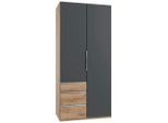 Mid.you , Graphitfarben, Plankeneiche , Holzwerkstoff , 1 Fächer , 3 Schublade(n) Schubladen , 100x216x58 cm , BQ - Bündnis für Qualität, Made in Germany, DIN EN ISO 9001 , Typenauswahl, umfangreiches Zubehör erhältlich, in verschiedenen Größen erhältlich, in verschiedenen Holzdekoren erhältlich ,