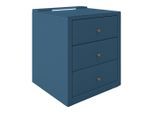 Möbelix , Dunkelblau , Kunststoff, Holzwerkstoff, Textil, Glas , 3 Schublade(n) Schubladen , 48x56x45.5 cm , Soft-Close-System ,