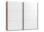 Mid.you , Weiß, Eichefarben , Holzwerkstoff , 2 Fächer , 200x216x65 cm , BQ - Bündnis für Qualität, Made in Germany, DIN EN ISO 9001 , umfangreiches Zubehör erhältlich, in verschiedenen Größen erhältlich, in verschiedenen Holzdekoren erhältlich , Schlafzimmer, Kleiderschränke, Schwebetürenschränke