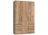 Mid.you , Eichefarben , Holzwerkstoff , 4 Fächer , 6 Schublade(n) Schubladen , 150x236x58 cm , BQ - Bündnis für Qualität, Made in Germany, DIN EN ISO 9001 , umfangreiches Zubehör erhältlich, in verschiedenen Größen erhältlich, in verschiedenen Holzdekoren erhältlich , Schlafzimmer, Kleiderschränke, Drehtürenschränke