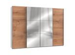 Mid.you , Eichefarben, Weiß , Holzwerkstoff , 3 Fächer , 300x216x65 cm , DIN EN ISO 9001, Made in Germany, BQ - Bündnis für Qualität , umfangreiches Zubehör erhältlich, in verschiedenen Größen erhältlich, in verschiedenen Holzdekoren erhältlich ,