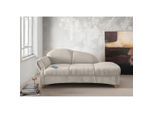 Livetastic , Creme , Textil , Buche , Uni , 86x84x190 cm , Made in EU , Typenauswahl, seitenverkehrt erhältlich, Rücken echt, Armteil links , Wohnzimmer, Sofas & Couches, Relaxliegen & Récamièren, Récamièren & Ottomanen