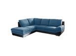 Mid.you , Blau, Schwarz , Textil , Ottomane links, L-Form , 264x221 cm ,
