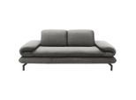 Looks by W.Joop , Grau , Textil , Uni , 204x83x98 cm , Made in EU, FSC MIX , Wohnzimmer, Sofas & Couches, Sofas, 2er Sofas