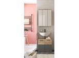 Badezimmer-Set MASON 2-teilig, Grau/Eichefarben