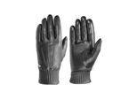 Lederhandschuhe PEARLWOOD "MIMI", Damen, Gr. 7, schwarz, Lammleder, unifarben, Handschuhe, weiches Fleecefutter, Temperaturregulierend