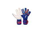 Torwarthandschuhe REUSCH "Attrakt Gold X Evolution", Damen, Gr. 10, blau, 49% Latex, 37% Polyester, 6% Lederimitat, 5% Polyamid, Handschuhe, mit atmungsaktiven Mesh-Einsätzen