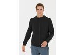 Sweatshirt VIRTUS "Brent V2", Herren, Gr. M, schwarz, 70% Viskose, 24% Polyester, 6% Elasthan, unifarben, normal, ohne Ausschnitt, Sweatshirts Sweatshirt, Komfort