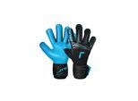 Torwarthandschuhe REUSCH "Attrakt Aqua Finger Support", Damen, Gr. 8, schwarz, blau, 41% Latex, 25% Polyester, 18% Polypropylen, 7% Polyamid, 6% Synthetik, 3% Lederimitat, Handschuhe, mit integriertem Fingersupport-System